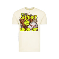 Vintage Arctic It's a Softball kinda day leopard Vintage Tee - NancyCooperArtShop