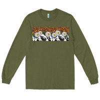 Army Green cowhide leopard daisies Long Sleeve Tee - TumblerDesignByShophia