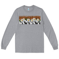 Heather Grey cowhide leopard daisies Long Sleeve Tee - TumblerDesignByShophia