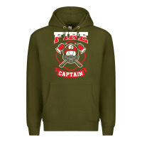 Army Green fire captain firefighter fireman job Premium Hoodie - tuanDangUi