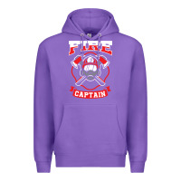 Purple fire captain firefighter fireman job Premium Hoodie - tuanDangUi
