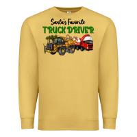 Antique Gold Santa's Favorite Truck Driver Premium Sweatshirt - LillyAllenDesigns