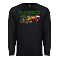 Black Santa's Favorite Truck Driver Premium Sweatshirt - LillyAllenDesigns