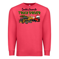Cardinal Santa's Favorite Truck Driver Premium Sweatshirt - LillyAllenDesigns
