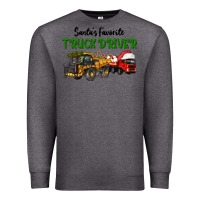 Charcoal Heather Santa's Favorite Truck Driver Premium Sweatshirt - LillyAllenDesigns