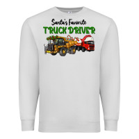 Dove Grey Santa's Favorite Truck Driver Premium Sweatshirt - LillyAllenDesigns
