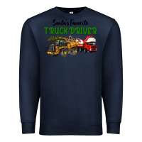 Navy Santa's Favorite Truck Driver Premium Sweatshirt - LillyAllenDesigns
