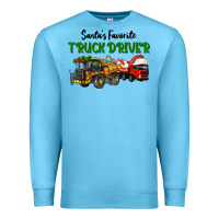 Ocean Blue Santa's Favorite Truck Driver Premium Sweatshirt - LillyAllenDesigns