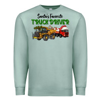 Seafoam Santa's Favorite Truck Driver Premium Sweatshirt - LillyAllenDesigns