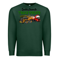 Sports Green Santa's Favorite Truck Driver Premium Sweatshirt - LillyAllenDesigns