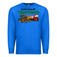 True Royal Santa's Favorite Truck Driver Premium Sweatshirt - LillyAllenDesigns