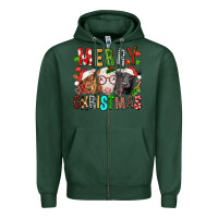 Sports Green Merry christmas calfs Zipper Hoodie - FaDigitalArtStudio