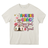 Cream amazing grace how sweet the sound Heavy Core Tee - MaliasSmallBusiness