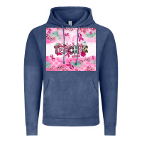 Vintage Denim Breast Cancer Teacher Vintage Hoodie - NancyCooperArtShop