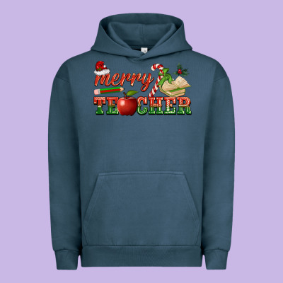 Merry Teacher Urban Hoodie Designed By Barkaloodesign