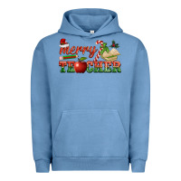 Pigment Pebble Blue merry teacher Urban Hoodie - BarkalooDesign