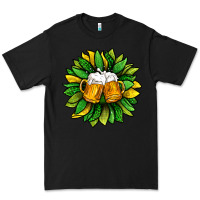 Black St. Patricks Sunflower With Beer Premium Tee - BundleAndBundleShop
