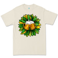 Bone St. Patricks Sunflower With Beer Premium Tee - BundleAndBundleShop