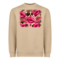 Mushroom Valentine's Day pink plaid red glitter cowhide Heavyweight Sweatshirt - FaDigitalArtStudio
