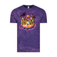 Cloud Purple Hot Mom summer Vintage Tee - NancyCooperArtShop