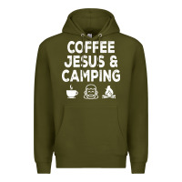 Army Green camp camping camper campfire campsite hiking gift Premium Hoodie - tuanDangUi