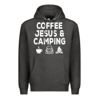 Charcoal Heather camp camping camper campfire campsite hiking gift Premium Hoodie - tuanDangUi