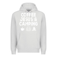 Dove Grey camp camping camper campfire campsite hiking gift Premium Hoodie - tuanDangUi