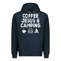 Navy camp camping camper campfire campsite hiking gift Premium Hoodie - tuanDangUi
