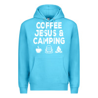 Ocean Blue camp camping camper campfire campsite hiking gift Premium Hoodie - tuanDangUi