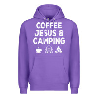 Purple camp camping camper campfire campsite hiking gift Premium Hoodie - tuanDangUi