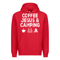 Red camp camping camper campfire campsite hiking gift Premium Hoodie - tuanDangUi
