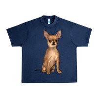 Navy chihuahua Urban Heavy Tee - JahusDesignShop