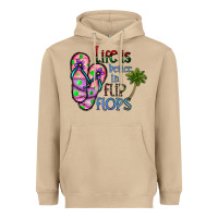 Mushroom life is better İn flip flops Heavyweight Hoodie - CowhideDigitalArt