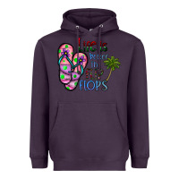 Plum life is better İn flip flops Heavyweight Hoodie - CowhideDigitalArt