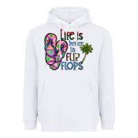 White life is better İn flip flops Heavyweight Hoodie - CowhideDigitalArt