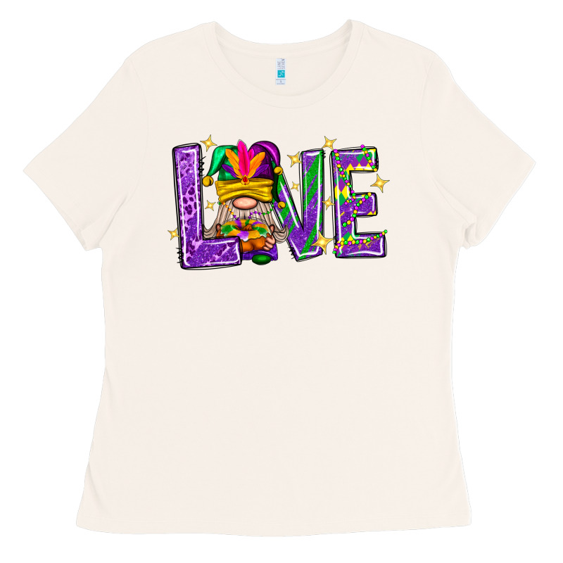 Mardi Gras Love With Gnome Ladies Tee by BundleAndBundleShop | Teevron