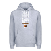 Heather Grey funny cigar smoker humidor gift set cigar lover sm Premium Hoodie - tuanDangUi