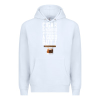 White funny cigar smoker humidor gift set cigar lover sm Premium Hoodie - tuanDangUi