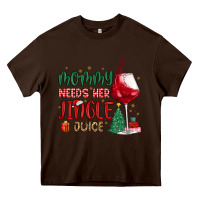 Chocolate Brown mommy needs her jingle juice Heavy Core Tee - MaliasSmallBusiness