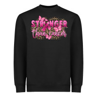 Black Stronger than Cancer Heavyweight Sweatshirt - FaDigitalArtStudio