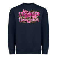 Navy Stronger than Cancer Heavyweight Sweatshirt - FaDigitalArtStudio