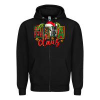 Black Christmas mama Claus Zipper Hoodie - FaDigitalArtStudio