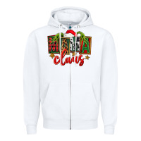 White Christmas mama Claus Zipper Hoodie - FaDigitalArtStudio
