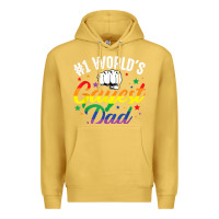 Antique Gold 1 worlds gayest dad funny fathers day lgbt pride r Premium Hoodie - tuanDangUi