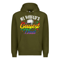 Army Green 1 worlds gayest dad funny fathers day lgbt pride r Premium Hoodie - tuanDangUi