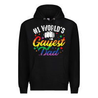 Black 1 worlds gayest dad funny fathers day lgbt pride r Premium Hoodie - tuanDangUi