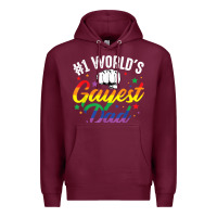 1 Worlds Gayest Dad Funny Fathers Day Lgbt Pride R Premium Hoodie | Teevron