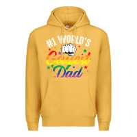 Mustard 1 worlds gayest dad funny fathers day lgbt pride r Premium Hoodie - tuanDangUi