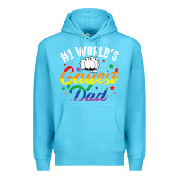 Ocean Blue 1 worlds gayest dad funny fathers day lgbt pride r Premium Hoodie - tuanDangUi