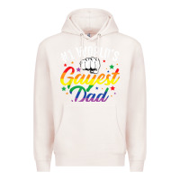 Pale Pink 1 worlds gayest dad funny fathers day lgbt pride r Premium Hoodie - tuanDangUi